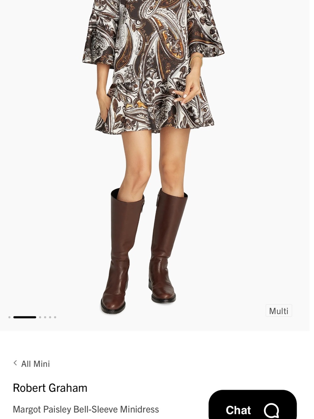 Robert Graham Black White and Gold Paisley V-Neck Tunic